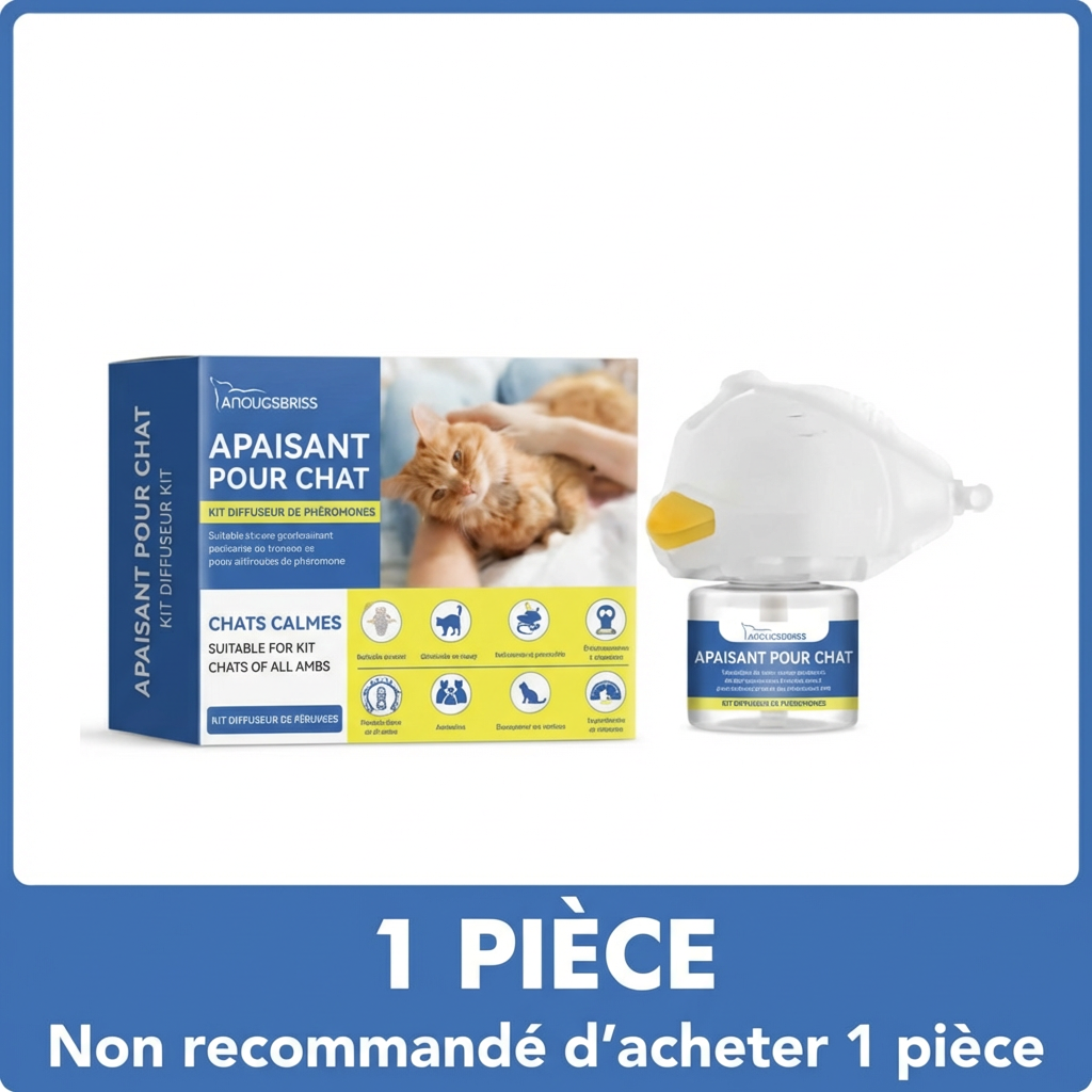 Diffuseur de phéromones apaisantes pour animaux (chats et chiens) - Soulagement des émotions